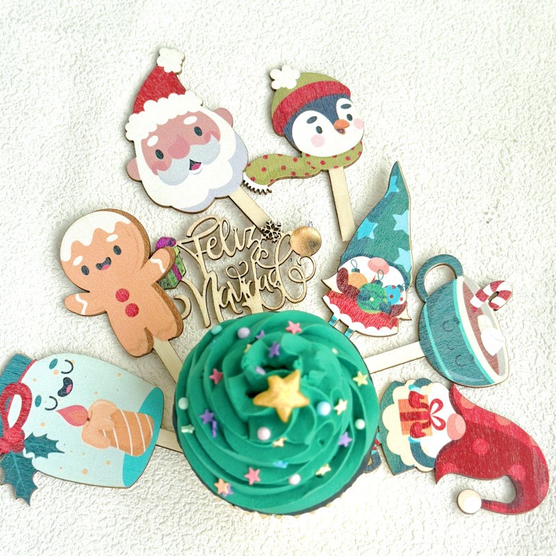 Spanish Festive Printed Wooden - огляд і ціна Woodworking Xmas Decorations