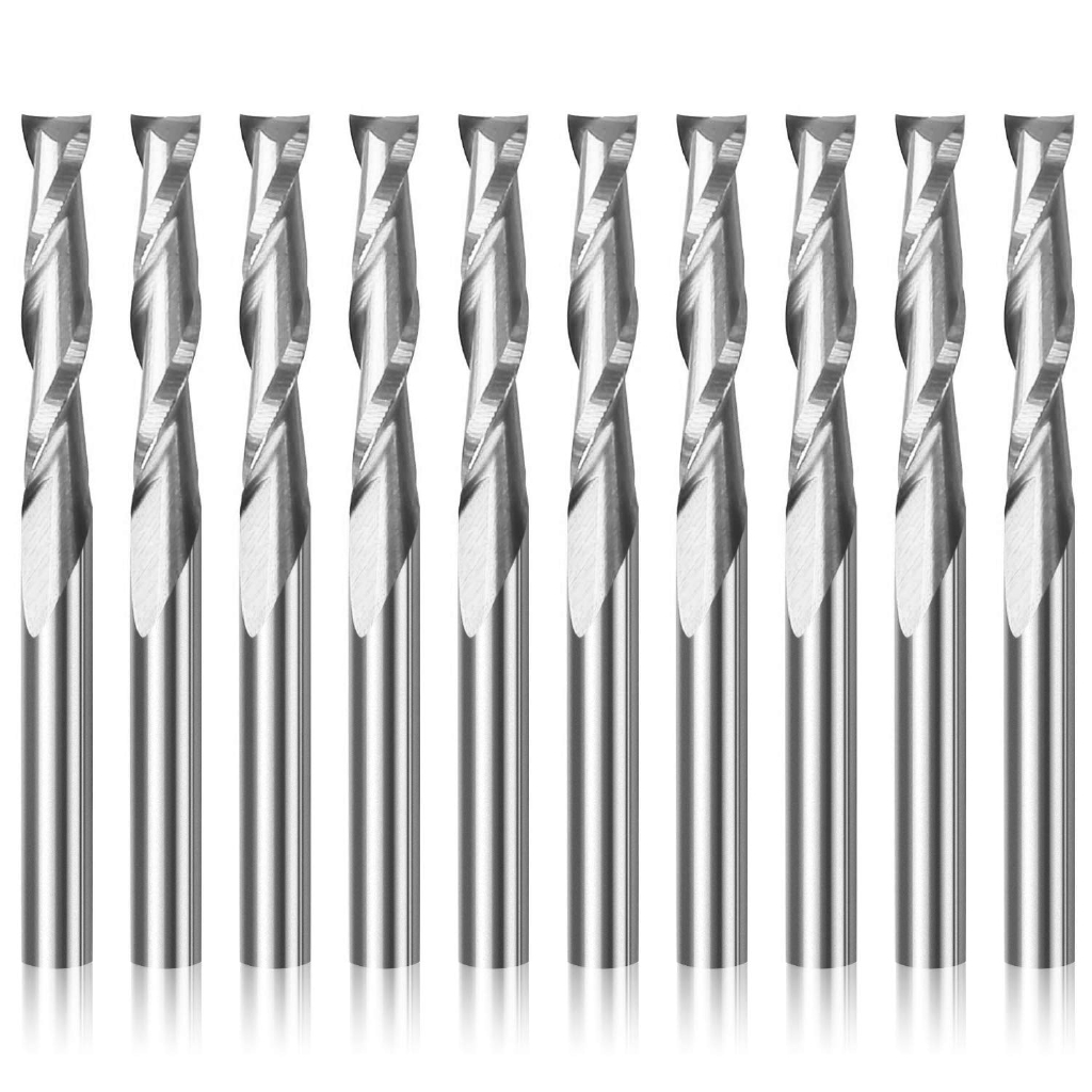 10pcs 3.175 1/8 Shank 2 Flutes - огляд і ціна Woodworking Nc