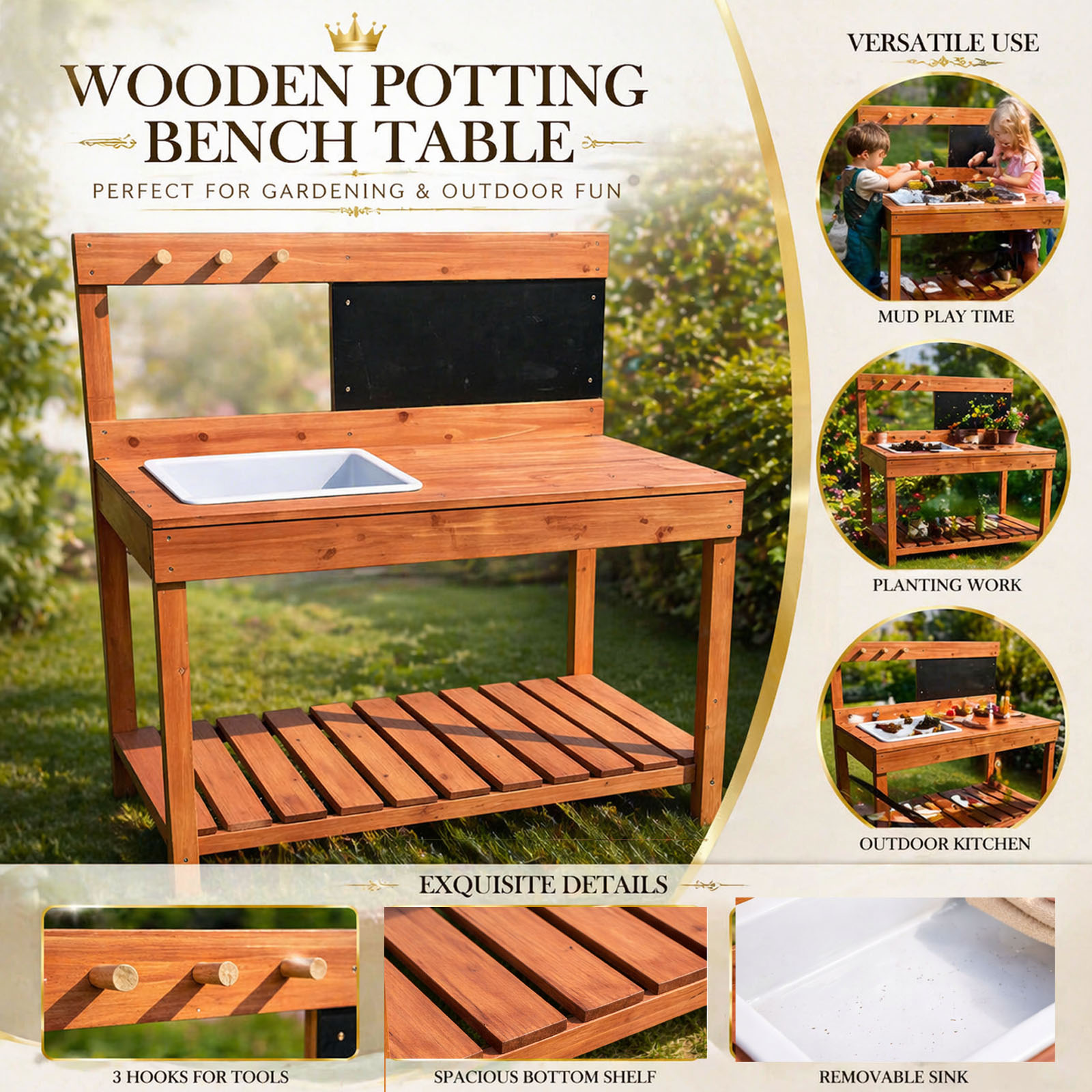 Wooden Potting Benches For Chi - огляд і ціна Woodworking For Kids