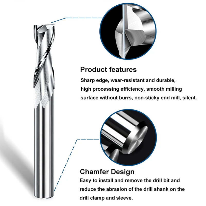 2 Flute Flat Up Cut End Mill 3 - огляд і ціна Woodworking Nc
