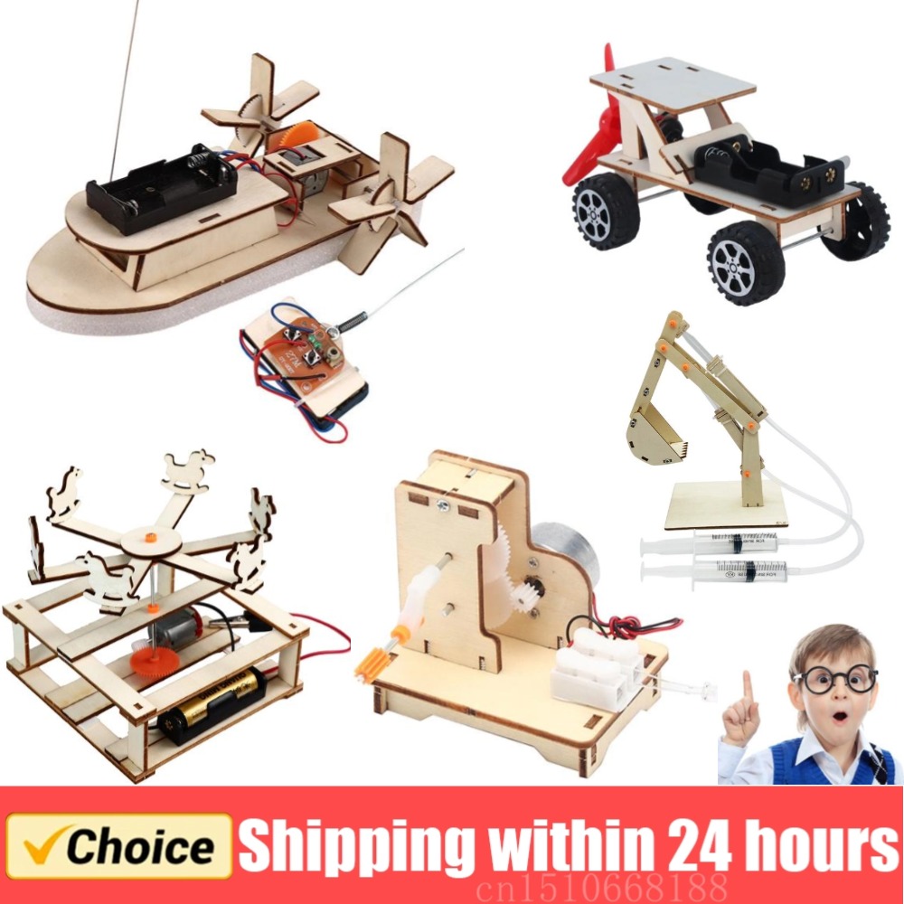 DIY Boat Model Science Toys Ki - огляд і ціна Woodworking Kits For Kids