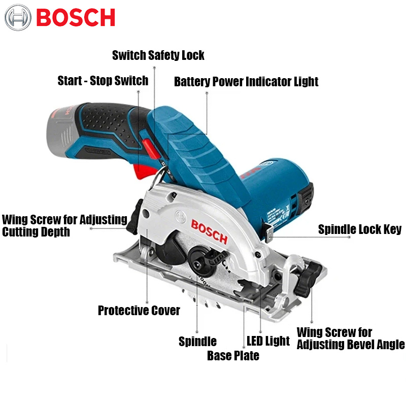 BOSCH GKS 12V-LI Electric Circ - огляд і ціна Woodworking Electric Saw