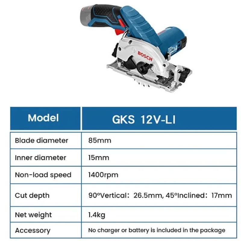 BOSCH GKS 12V-LI Electric Circ - огляд і ціна Woodworking Electric Saw