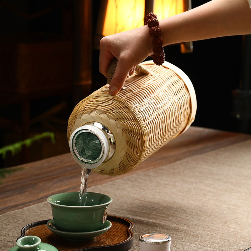 Handwoven Bamboo Thermos with  - огляд і ціна Woodworking Vacuum Press
