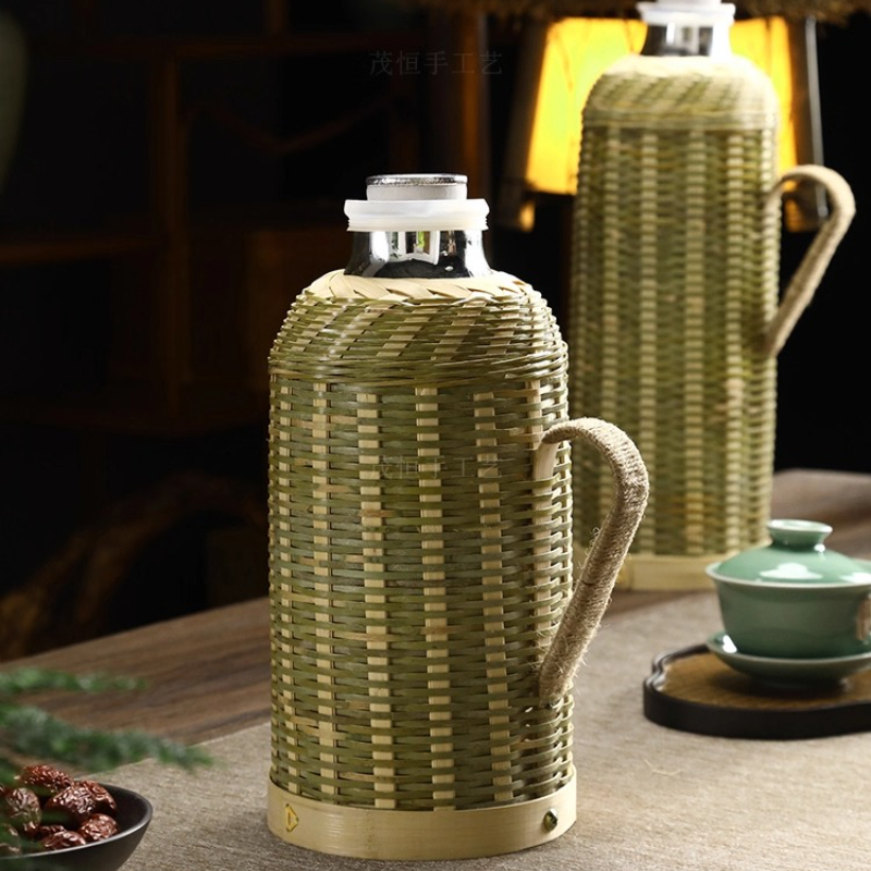 Handwoven Bamboo Thermos with  - огляд і ціна Woodworking Vacuum Press