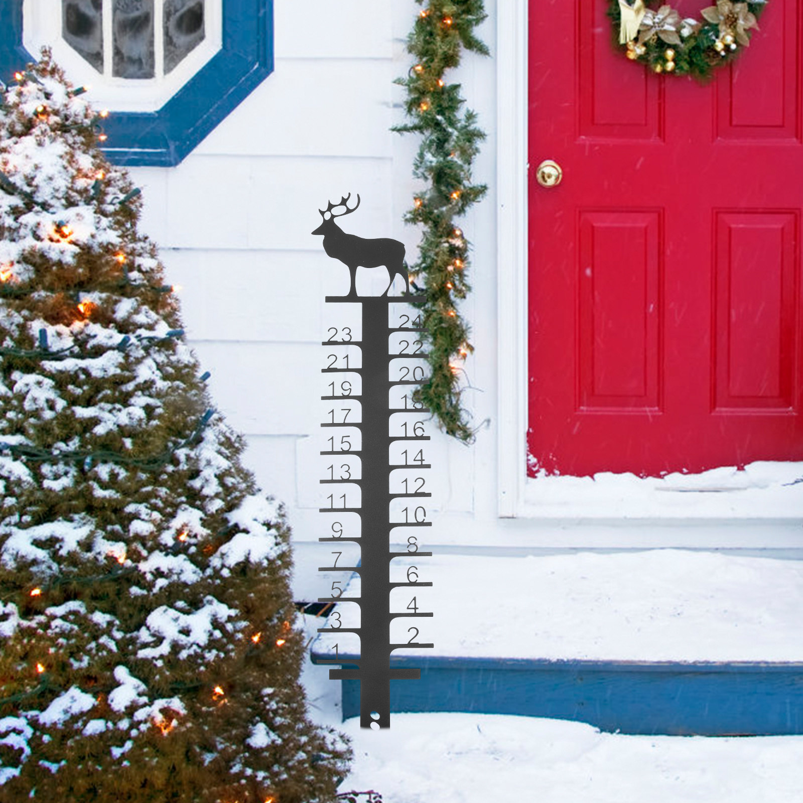 Metal Snow Gauge Outdoor Xmas  - огляд і ціна Woodworking Xmas Decorations