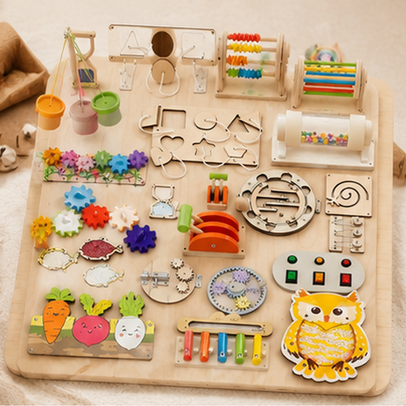 Premium Montessori Busy Board  - огляд і ціна Woodworking Kits For Kids