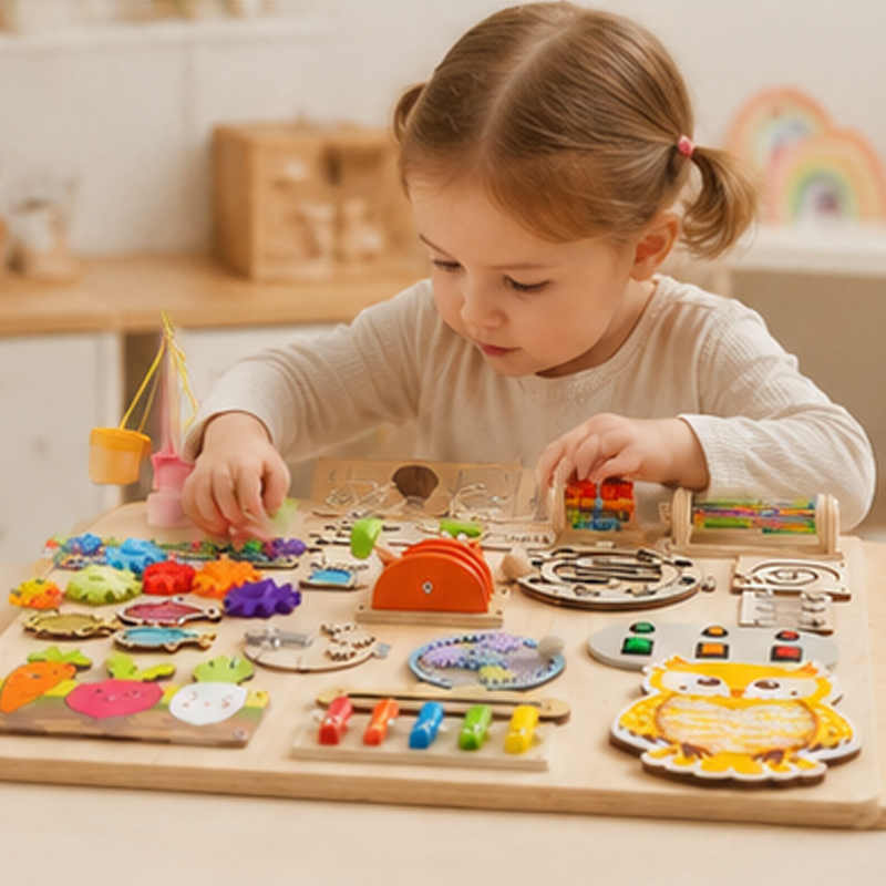 Premium Montessori Busy Board  - огляд і ціна Woodworking Kits For Kids